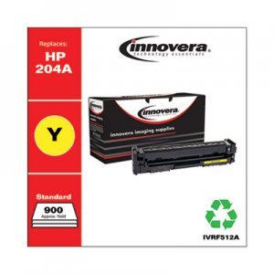 Innovera IVRF512A Remanufactured Yellow Toner, Replacement for HP 204A (CF512A), 900 Page-Yield