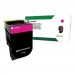 Lexmark LEX80C0XMG 80C0XMG Return Program Extra High-Yield Toner, 4,000 Page-Yield, Magenta, TAA Compliant