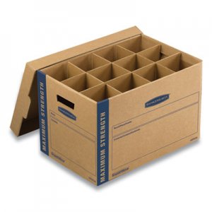 Bankers Box FEL7710302 SmoothMove Kitchen Moving Kit, Medium, Half Slotted Container (HSC), 18.5" x 12.25" x 12", Brown