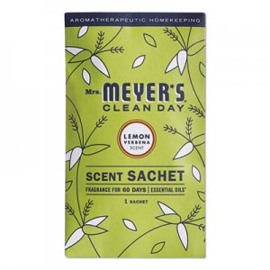 Mrs. Meyer's SJN308114 Clean Day Scent Sachets, Lemon Verbena, 0.05 lbs Sachet, 18/Carton
