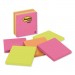 Post-it Notes MMM6755LAN Original Pads in Cape Town Colors, 4 x 4, Plain, 100-Sheet, 5/Pack