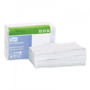 Tork TRK520350 Industrial Cleaning Cloths, 1-Ply, 12.6 x 15.16, Gray, 55/Pack, 8 Packs/Carton