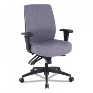 Alera ALEHPT4241 Alera Wrigley Series 24/7 High Performance Mid-Back Multifunction Task Chair, Up to 275 lbs, Gray Seat