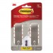 Command MMM17034BN2ES Decorative Hooks, Medium, Brushed Nickel, 2 Hook and 4 Strips/Pack