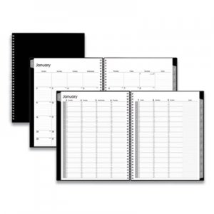 Blue Sky BLS111289 Classic Red Weekly/Monthly Appointment Book, 15-Min Time Slots (Mon-Sun), 11 x 8.5, Black