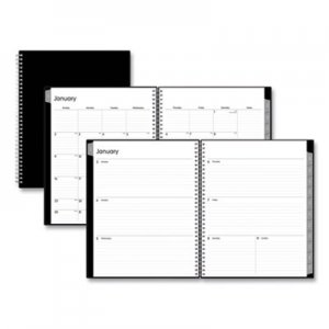 Blue Sky BLS111288 Classic Red Weekly/Monthly Planner, Open Scheduling, 11 x 8.5, Black Cover, 2021