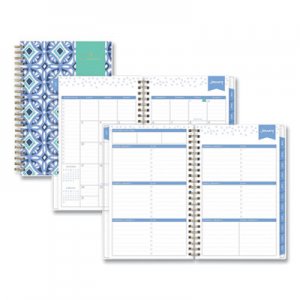 Blue Sky BLS101410 Day Designer Tile Weekly/Monthly Planner, 8 x 5, Blue/White Cover, 2021