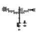 Alera ALEAEMA3B AdaptivErgo Pole-Mount Triple Arm for 27" Monitors, 360 deg Rotation, +45/-45 deg Tilt, 45 deg Pan
