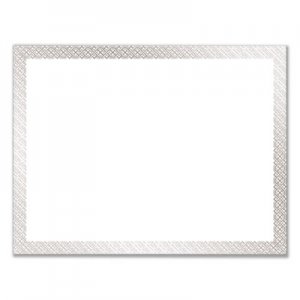 Great Papers! COS963027 Foil Border Certificates, 8.5 x 11, White/Silver, Braided, 15/Pack