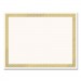 Great Papers! COS936060 Foil Border Certificates, 8.5 x 11, Ivory/Gold, Braided, 12/Pack