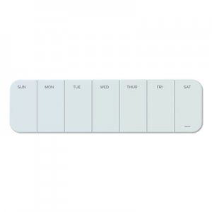 U Brands UBR3688U0001 Cubicle Glass Dry Erase Undated One Week Calendar Board, 20 x 5.5, White