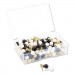 U Brands UBR3084U0624 Fashion Sphere Push Pins, Plastic, Assorted, 7/16", 200/Pack