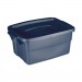 Rubbermaid UNXRMRT030003 Roughneck Storage Box, 3 gal, 10.63" x 15.69" x 7", Dark Indigo Metallic