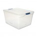 Rubbermaid UNXRMCC710000 Clever Store Basic Latch-Lid Container, 71 qt, 18.63" x 23.5" x 12.25", Clear