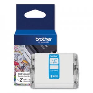 Brother BRTCZ1005 CZ Roll Cassette, 1.97" x 16.4 ft, White