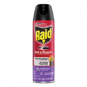 Raid SJN660549EA Ant and Roach Killer, 17.5 oz Aerosol, Lavendar