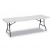 Alera ALEPT9630G Rectangular Plastic Folding Table, 96w x 30d x 29 1/4h, Gray