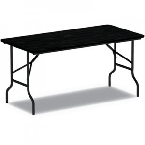 Alera ALEFT724824BK Wood Folding Table, 48w x 23 7/8d x 29h, Black
