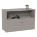 Linea Italia LITUR604ASH Urban 36" Credenza, Bottom Pedestal, 35.25w x 15.25d x 23.75h, Ash