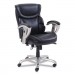SertaPedic SRJ49711BLK Emerson Task Chair, Supports up to 300 lbs., Black Seat/Black Back, Silver Base