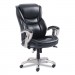 SertaPedic SRJ49710BLK Emerson Executive Task Chair, Supports up to 300 lbs., Black Seat/Black Back, Silver Base