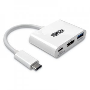Tripp Lite TRPU44406NH4UC USB 3.1 Gen 1 USB-C to HDMI 4K Adapter, USB-A/USB-C PD Charging