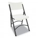 Alera ALEFR9302 Premium Molded Resin Folding Chair, White Seat/White Back, Dark Gray Base