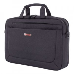 Swiss Mobility SWZEXB1009SMCH Cadence 2 Section Briefcase, Holds Laptops 15.6", 4.5" x 4.5" x 16", Charcoal
