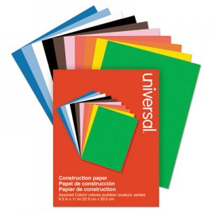 Universal UNV20900 Construction Paper, 76lb, 9 x 12, Assorted, 200/Pack