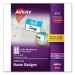 Avery AVE8722 Flexible Adhesive Name Badge Labels, "Hello", 3 3/8 x 2 1/3, Assorted, 120/PK