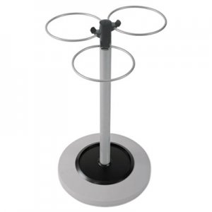 Alba ABAPMFLOWERN Flower Umbrella Stand, 13.75w x 13.75d x 25.5h, Black/Silver