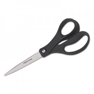 Fiskars FSK1508101001 Recycled Scissors, 10" Long, 8" Cut Length, Black Straight Handle