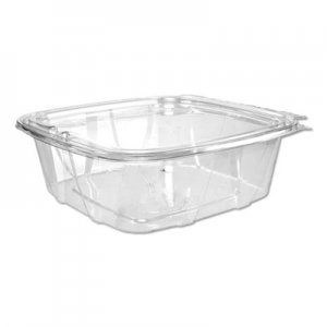Dart DCCCH48DEF ClearPac Clear Container, Tamper-Resistant Flat Lid, 48 oz, 7.8 x 8.1 x 2.5, Clear