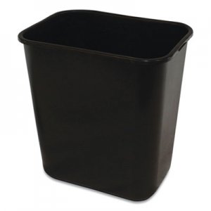 Impact IMP77025 Soft-Sided Wastebasket, Rectangular, Polyethylene, 28 qt, Black