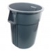 Impact IMP77553 Advanced Gator Waste Container, Round, Plastic, 55 gal, Gray