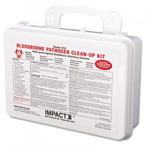 Impact IMP7351 Bloodborne Pathogen Cleanup Kit, OSHA Compliant, Plastic Case