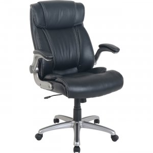 Lorell 81803 Soho Flip Armrest High-back Leather Chair