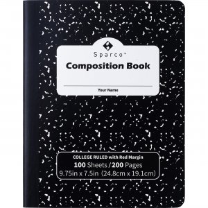 Sparco 00333 College Ruled Composition Notebook