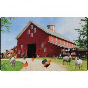 Flagship Carpets FA100444FS Barn Animals Classroom Rug