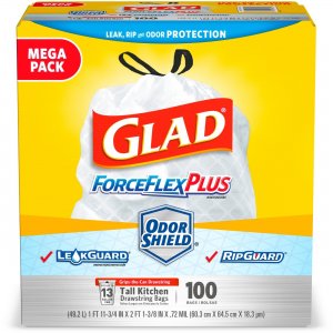 Glad 70427PL ForceFlex Tall Kitchen Trash Bags