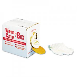 Genpak UFSN205CW05 Multipurpose Reusable Wiping Cloths, Cotton, White, 5lb Box