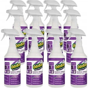 OdoBan 910162QC12CT Lavender Deodorizer Disinfectant Spray