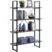 Lorell 97620 SOHO 4-Shelf Metal Frame Bookcase