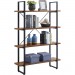 Lorell 97619 SOHO 4-Shelf Metal Frame Bookcase