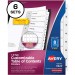 Avery 11822 Avery Ready Index 8 Tab Dividers, Customizable TOC, 6 Sets