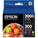 Epson T200XL-BCS DuraBrite Ultra Black/Color Ink Cartridges, Pack Of 4