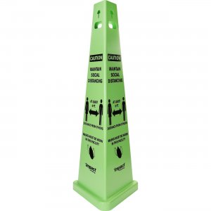 TriVu 9140SM Social Distancing 3 Sided Safety Cone