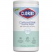 Clorox 32486CT Free & Clear Compostable Cleaning Wipes