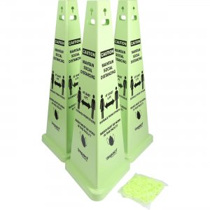 TriVu 9140SMKIT Social Distancing 3 Sided Safety Cone