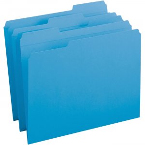 Business Source 03172 Reinforced Tab Colored File Folders
